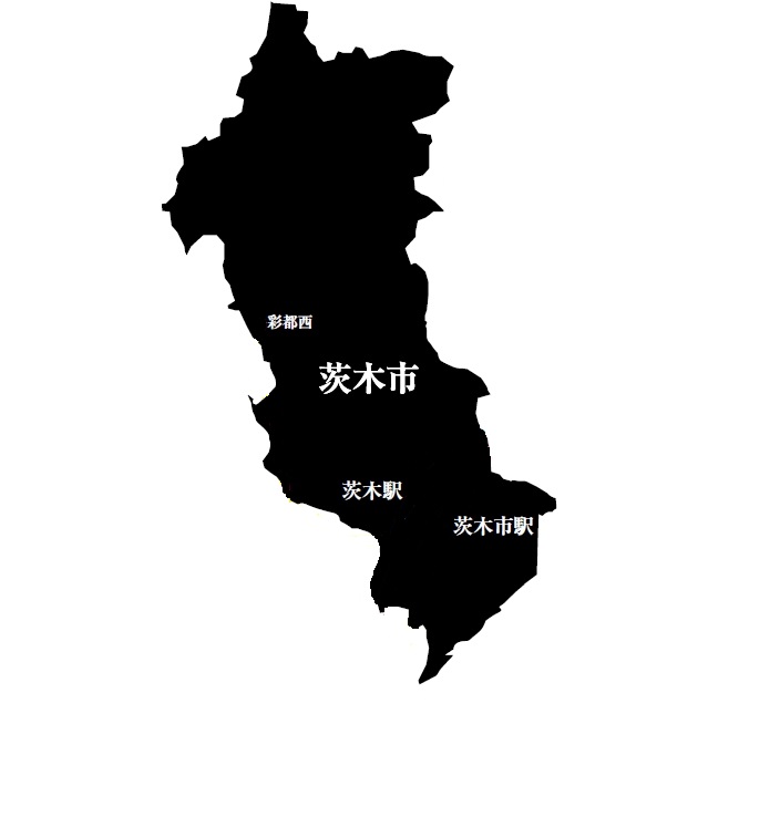 茨木市の地図の画像です。