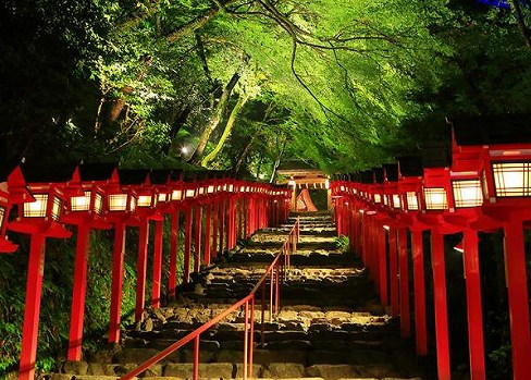 貴船神社ライトアップの画像です