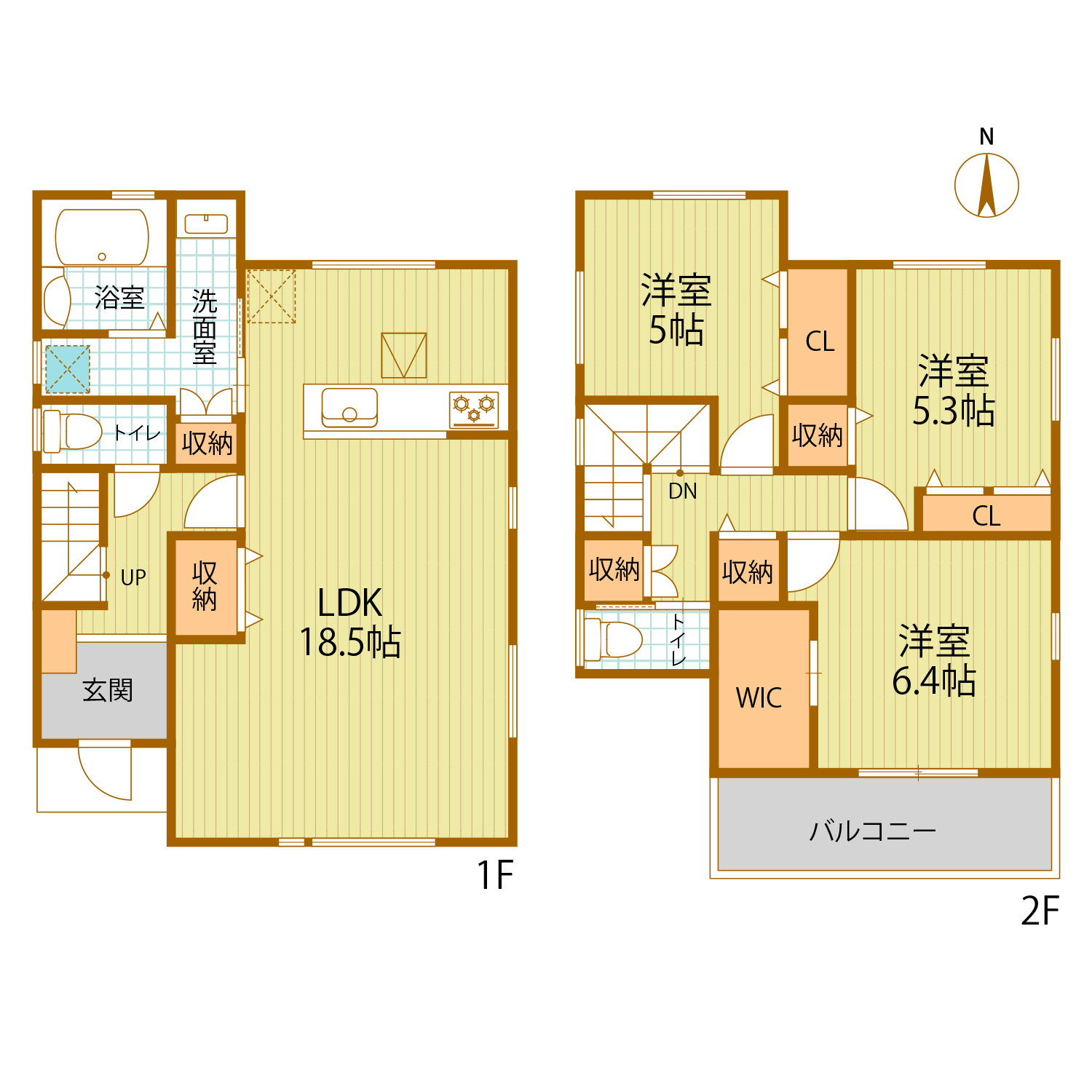 5号地・間取りプラン図画像
