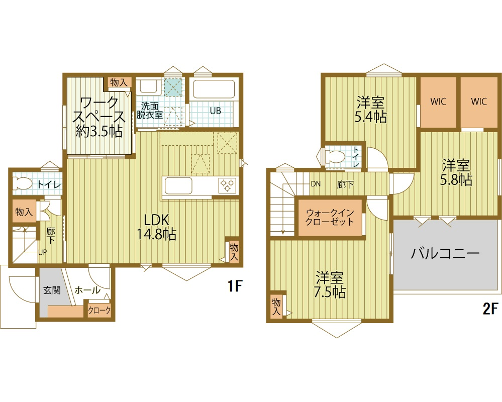 １号地・間取りプラン図画像